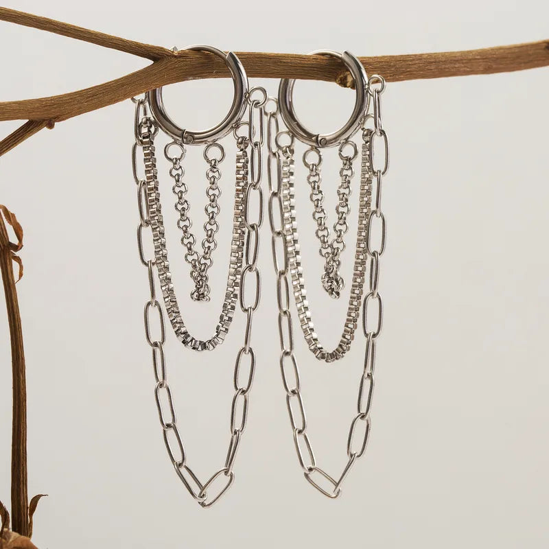 Chain Cascade Rocky Earrings
