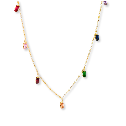 Rainbow Gemstone Necklace