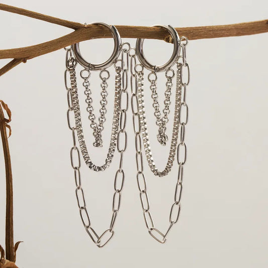 Chain Cascade Rocky Earrings