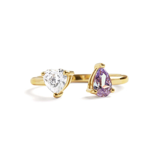 Amethyst Heart Ring