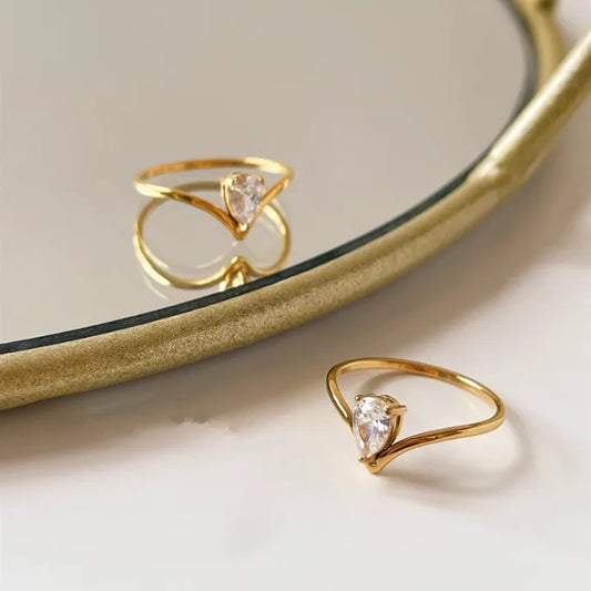 Teardrop Spark Ring